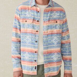 Faherty Men’s Doug Good Feather Canyon Overshirt Dusk Star Glow X-Large